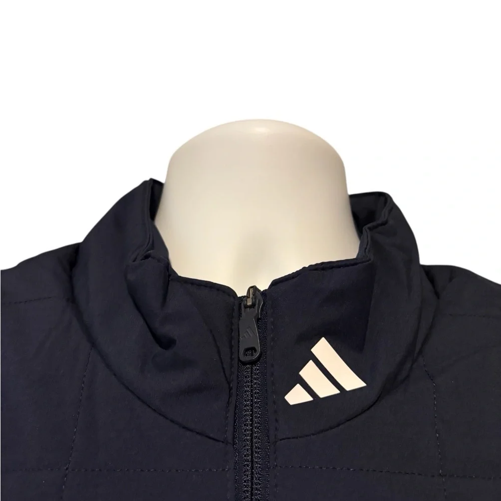 Adidas Men’s Quilted Full Zip Up Vest With Front Pockets Navy 2XL NWT